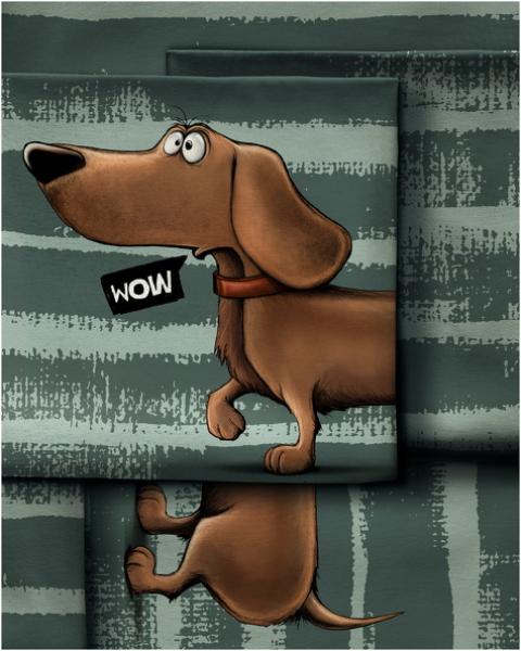 Panel French Terry Swafing Thorsten Berger - Dachshund Bemy